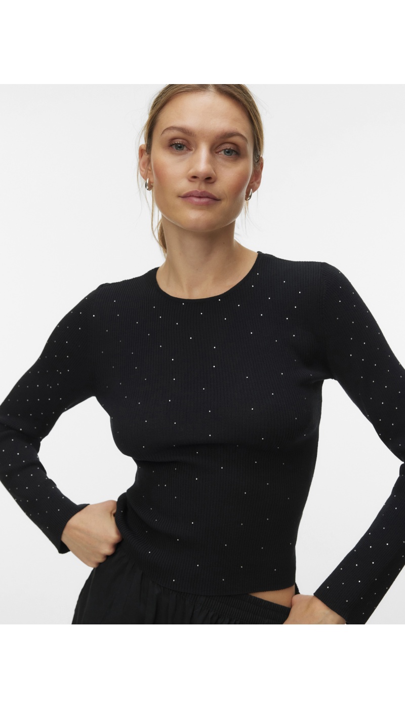 Pull Strass Black VMSAWYER Vero Moda - 1 | HAUTS