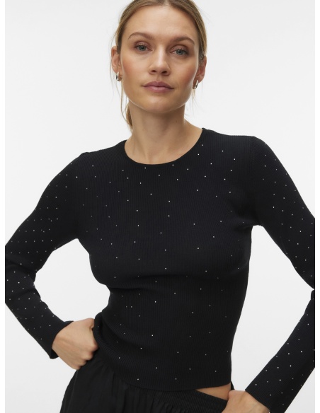 Pull Strass Black VMSAWYER Vero Moda - 1 | HAUTS