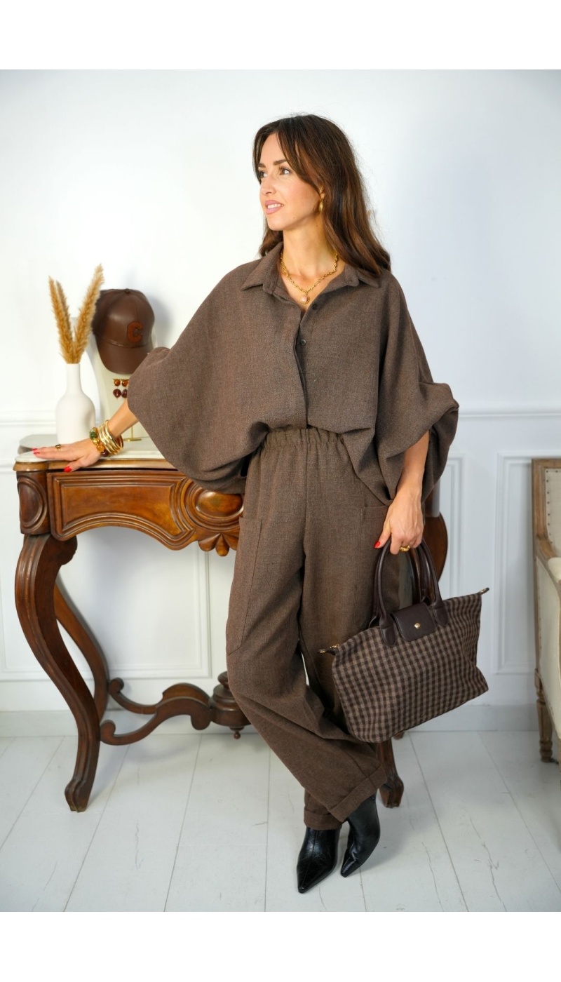 CHEMISIER OVERSE MARRON H26 Noho - 3 | Welcome