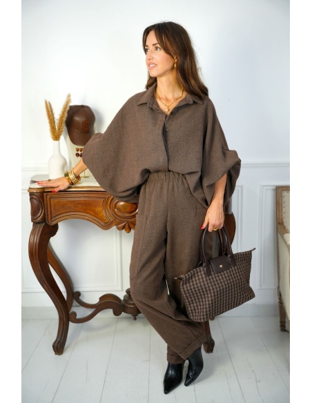 CHEMISIER OVERSE MARRON H26 Noho - 3 | Welcome
