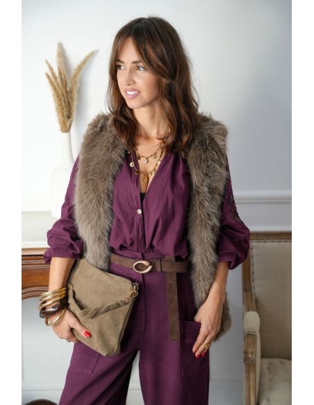 GILET FEMME SANS MANCHE TAUPE H26 Noho - 2 | Welcome