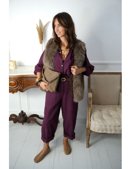 GILET FEMME SANS MANCHE TAUPE H26 Noho - 3 | Welcome