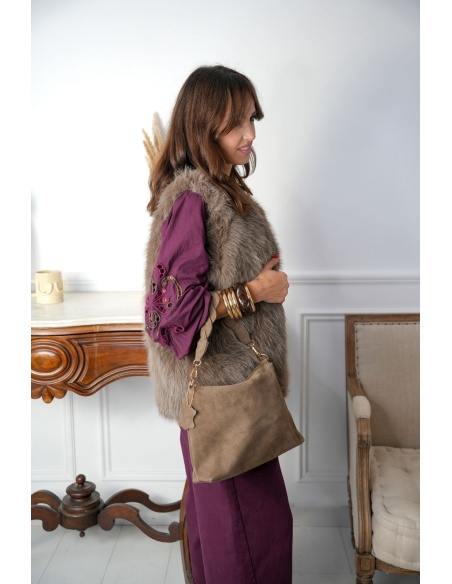 GILET FEMME SANS MANCHE TAUPE H26 Noho - 4 | Welcome