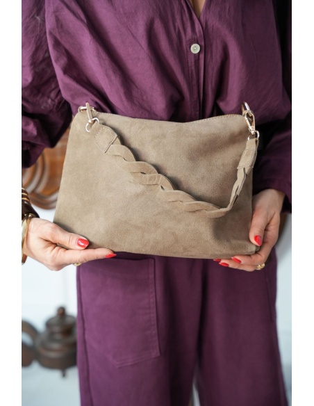 Pochette Tressé Camel PULAC Noho - 1 | Accueil