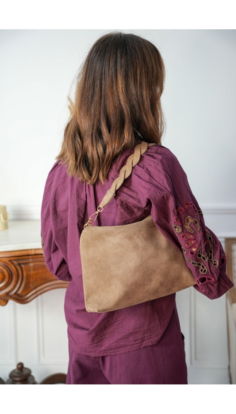 Pochette Tressé Camel PULAC Noho - 4 | Accueil