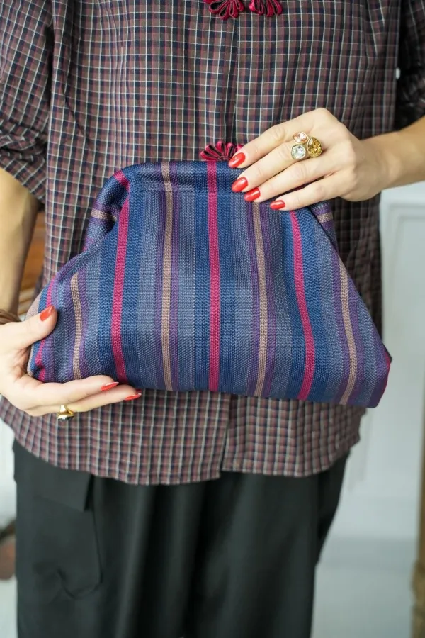 Pochette Rayée Marine DENVILLE Noho - 1 | Accueil 2