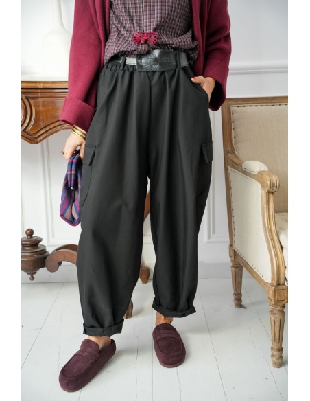 PANTALON FEMME CEINTU NOIR H26 Noho - 2 | New page A