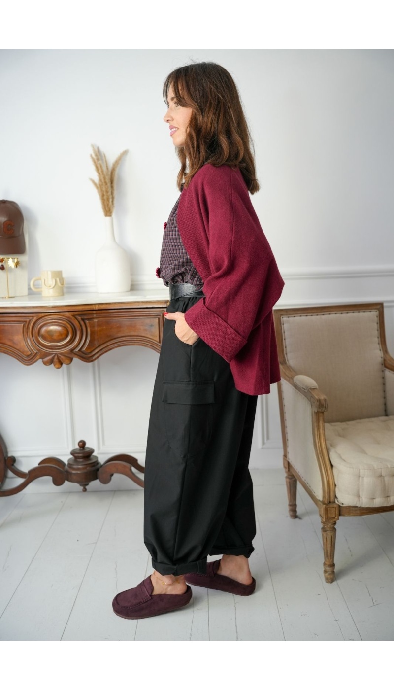 PANTALON FEMME CEINTU NOIR H26 Noho - 3 | New page A