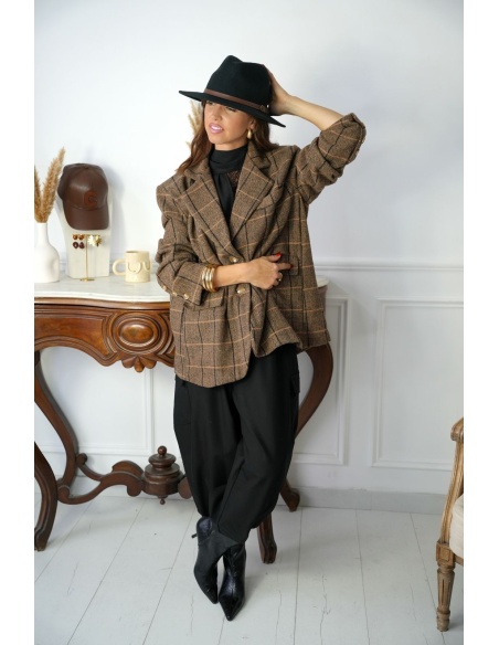 Blazer Carreaux Marron MARGA Noho - 2 | Welcome