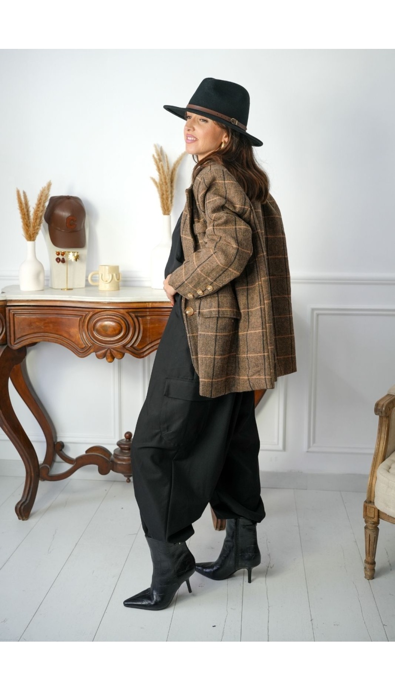 Blazer Carreaux Marron MARGA Noho - 6 | Welcome