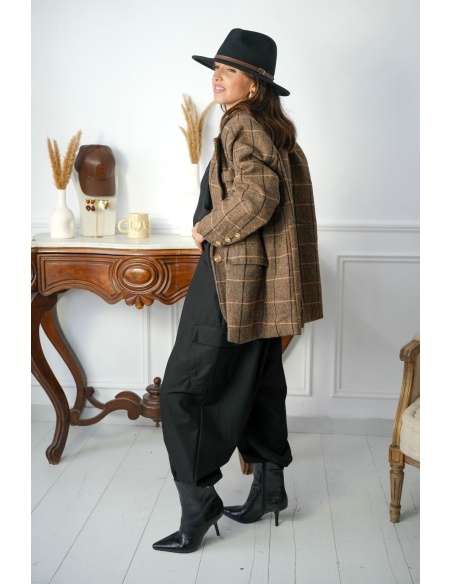 Blazer Carreaux Marron MARGA Noho - 6 | Welcome