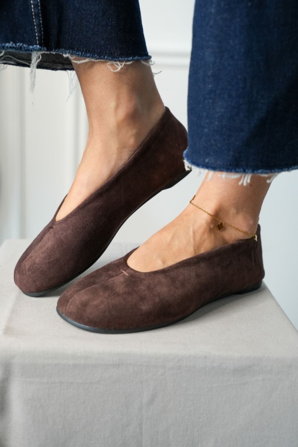 Ballerine Suédine Marron BEAULY Noho - 1 | Accueil