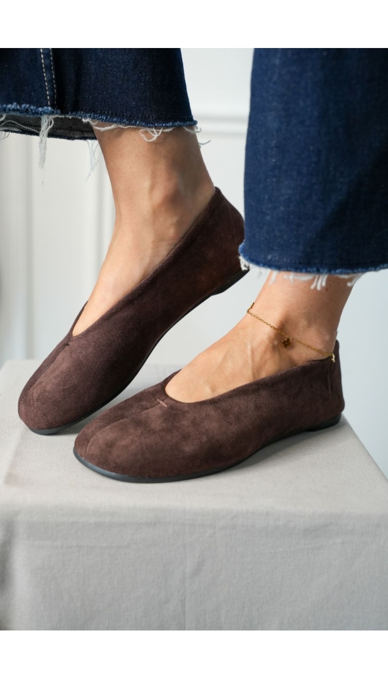 Ballerine Suédine Marron BEAULY Noho - 1 | Accueil
