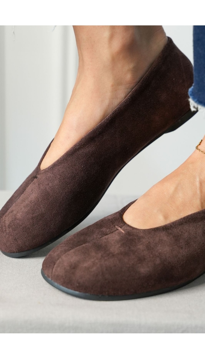 Ballerine Suédine Marron BEAULY Noho - 2 | Accueil
