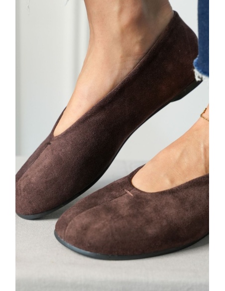 Ballerine Suédine Marron BEAULY Noho - 2 | Accueil