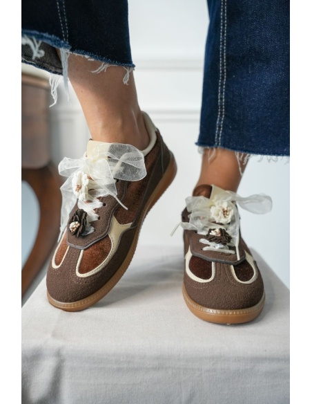 Baskets Fleurs Marron ANTONELLA Noho - 1 | Accueil