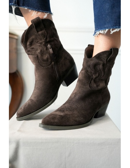 Bottines Marron Cowboy TEXAS Noho - 1 | Accueil