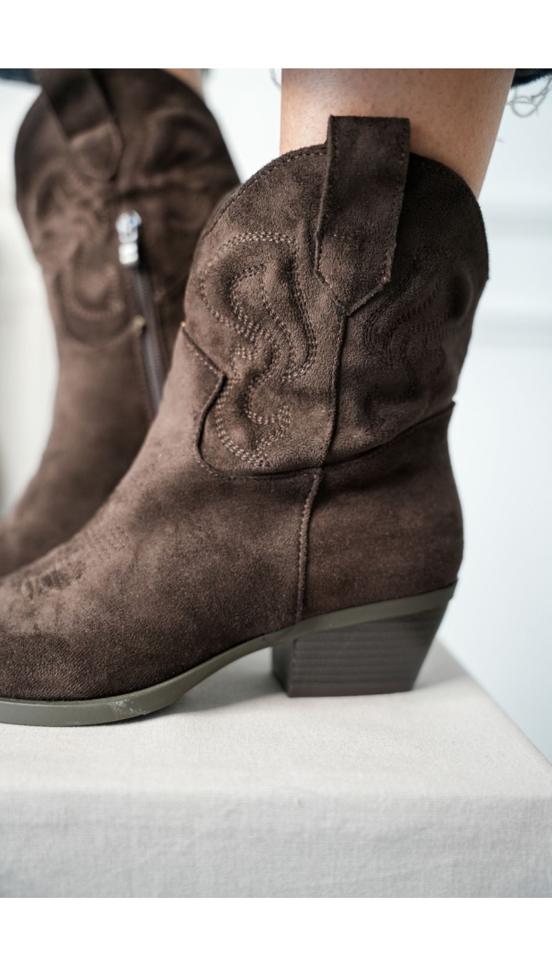 Bottines Marron Cowboy TEXAS Noho - 3 | Accueil