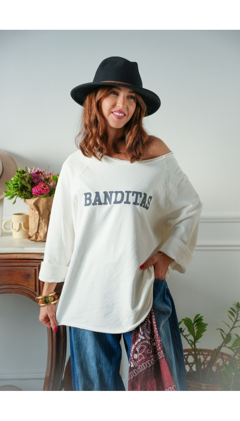 Sweat Banditas Ecru BASILEA BANDITAS - 1 | Welcome