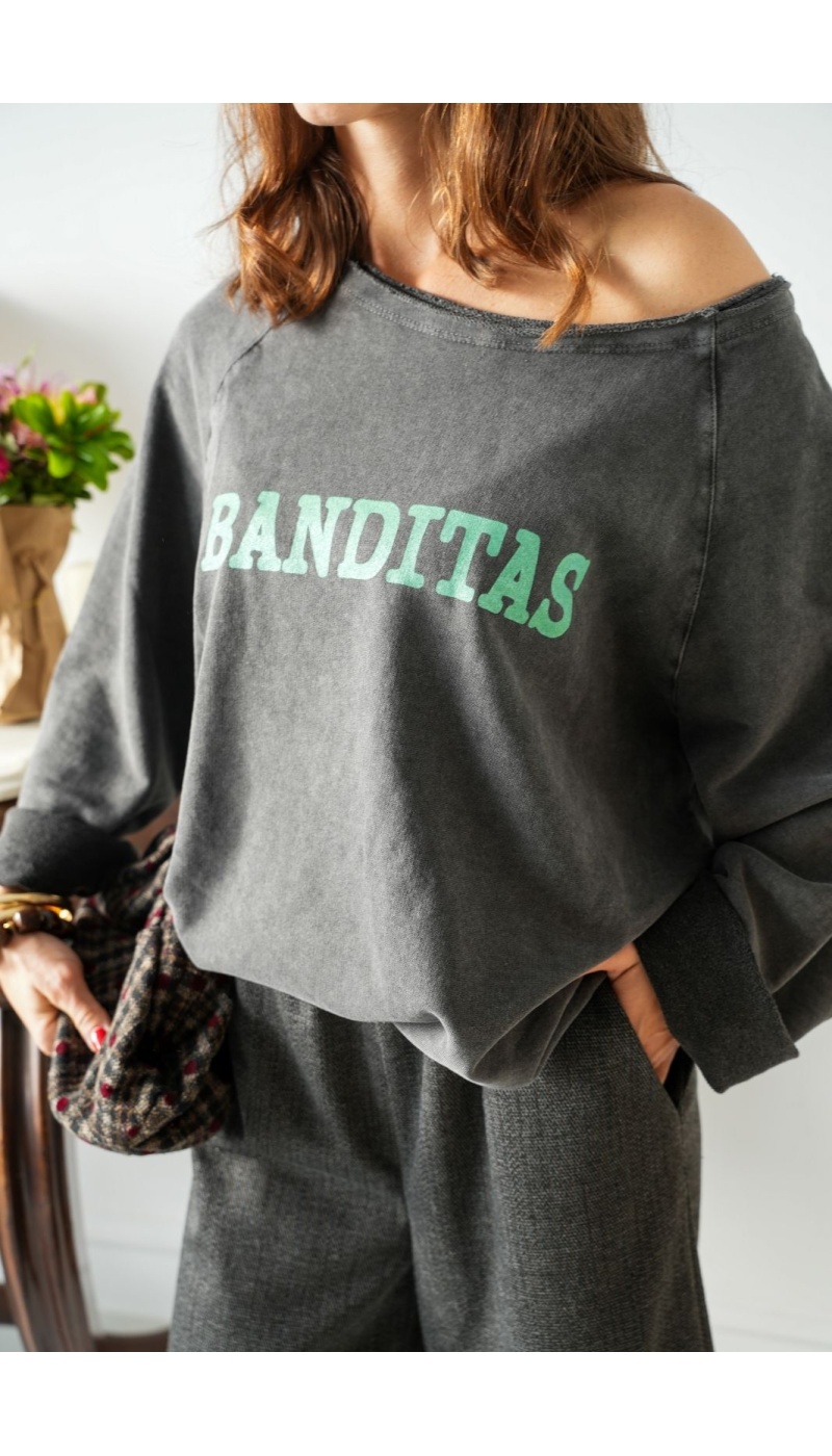 Sweat Banditas Gris BASILEA BANDITAS - 3 | Accueil
