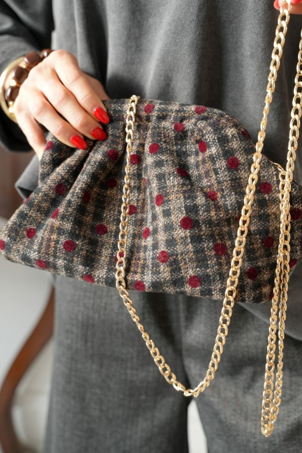 Pochette Pois Bordeaux CLEVA Noho - 1 | New page A