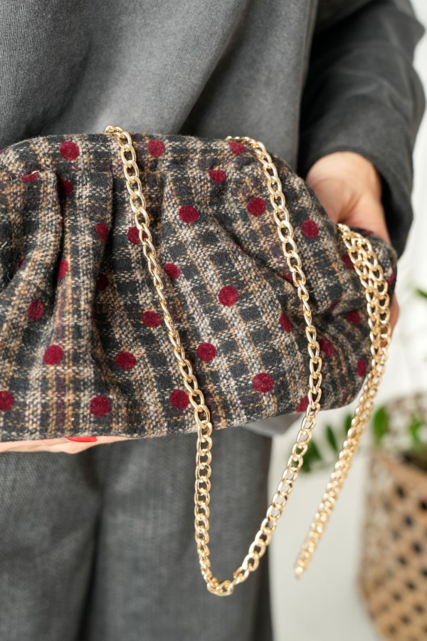 Pochette Pois Bordeaux CLEVA Noho - 1 | New page A 2