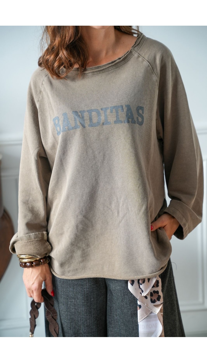 Sweat Banditas Taupe BASILEA BANDITAS - 2 | Accueil