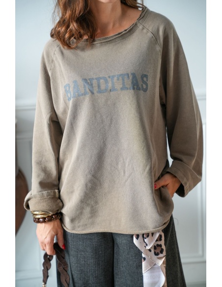 Sweat Banditas Taupe BASILEA BANDITAS - 2 | Accueil