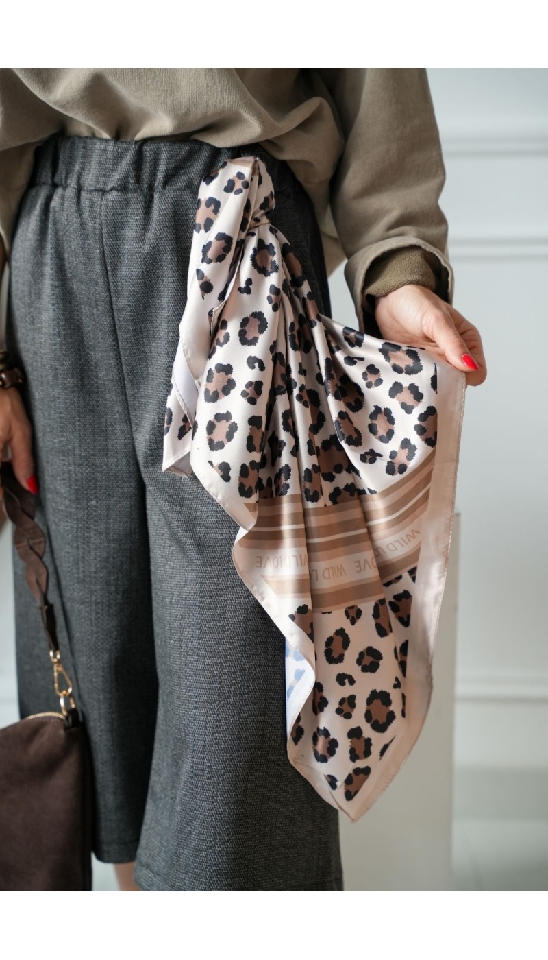 FOULARD LEOPAR ECRU H26 Noho - 1 | Welcome