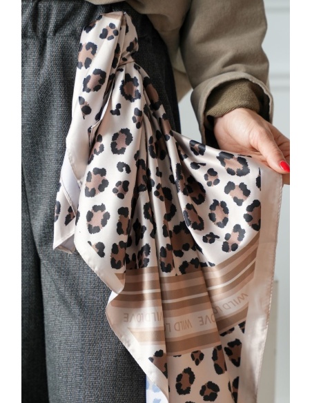 FOULARD LEOPAR ECRU H26 Noho - 2 | Welcome