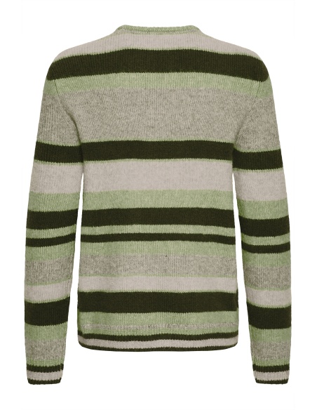 Pull Rayures Noir Vert BHDANNIE BLEND - 7 | HAUTS