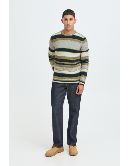 Pull Rayures Marine Beige BHDANNIE BLEND - 1 | HAUTS