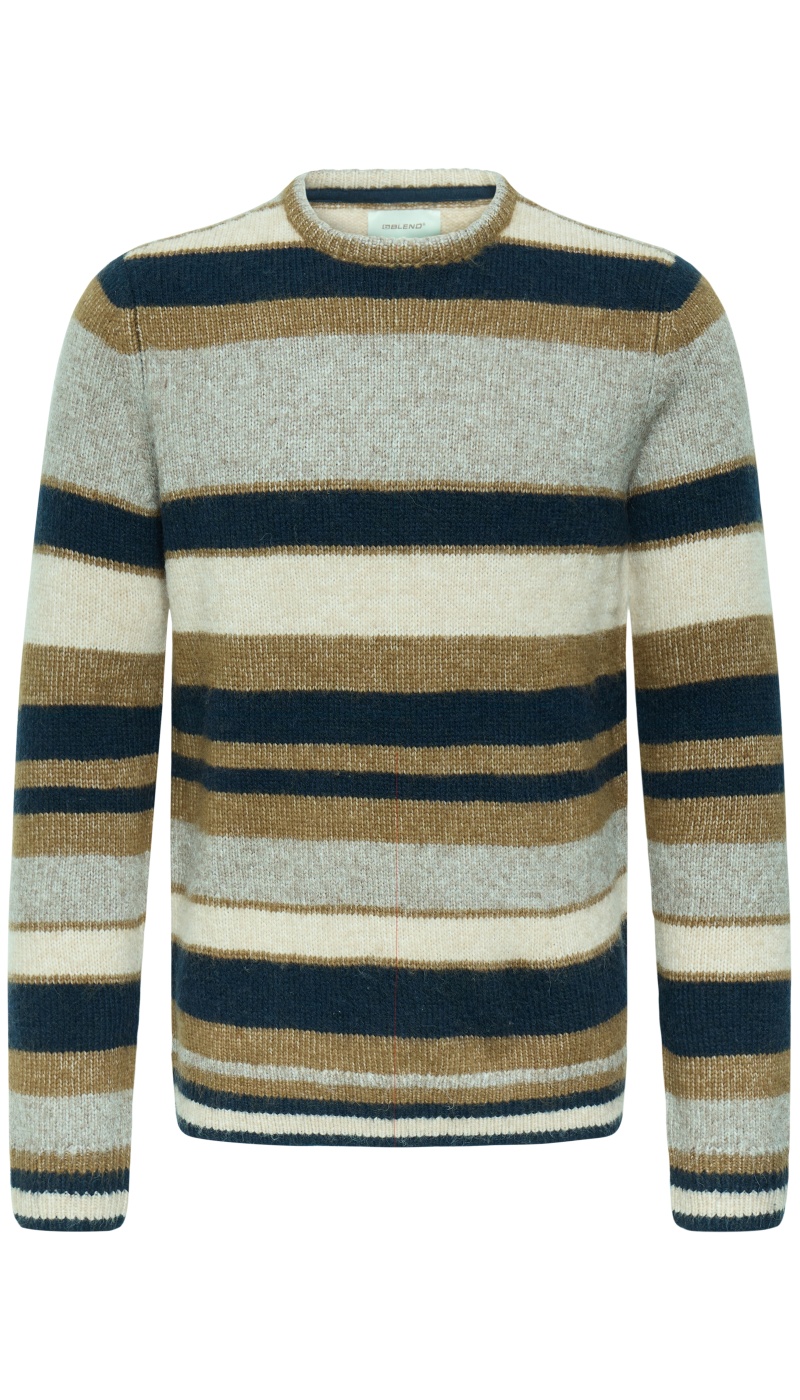 Pull Rayures Marine Beige BHDANNIE BLEND - 6 | HAUTS