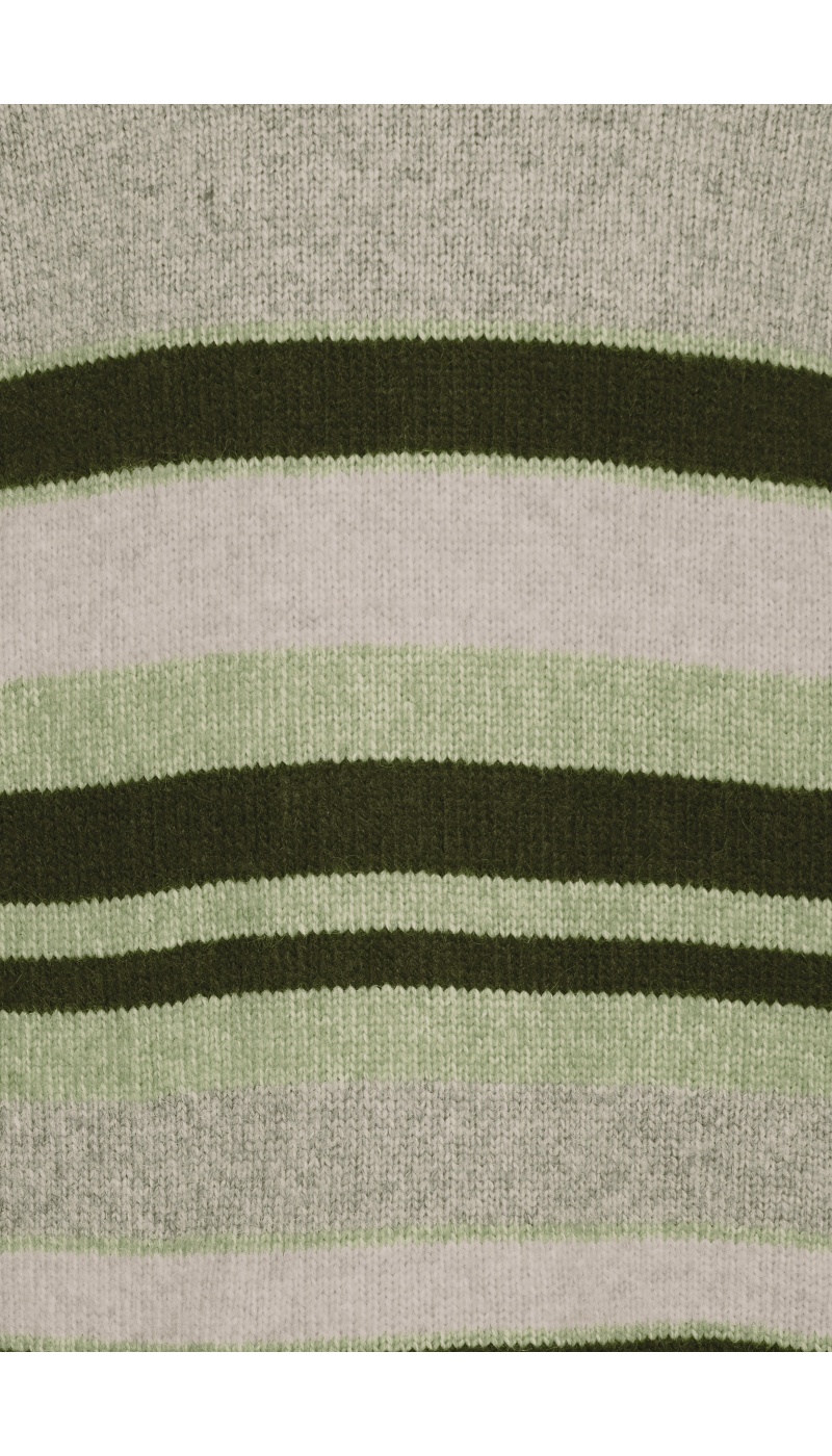 Pull Rayures Noir Vert BHDANNIE BLEND - 5 | HAUTS