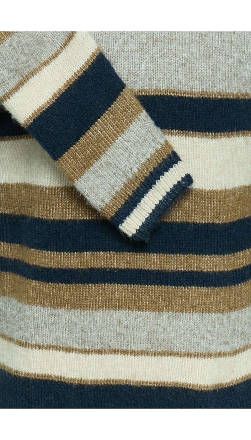 Pull Rayures Marine Beige BHDANNIE BLEND - 5 | HAUTS