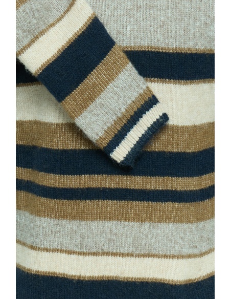 Pull Rayures Marine Beige BHDANNIE BLEND - 5 | HAUTS