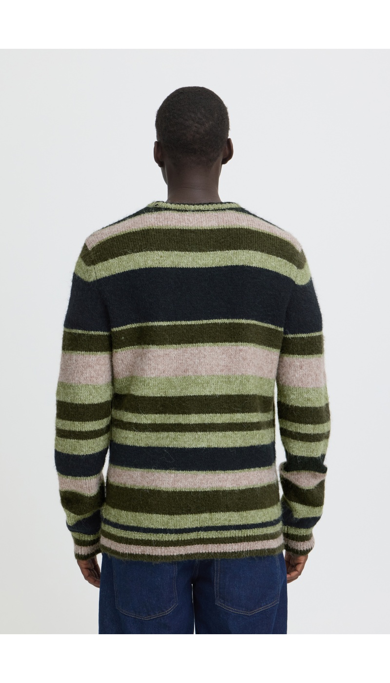 Pull Rayures Noir Vert BHDANNIE BLEND - 3 | TOPS