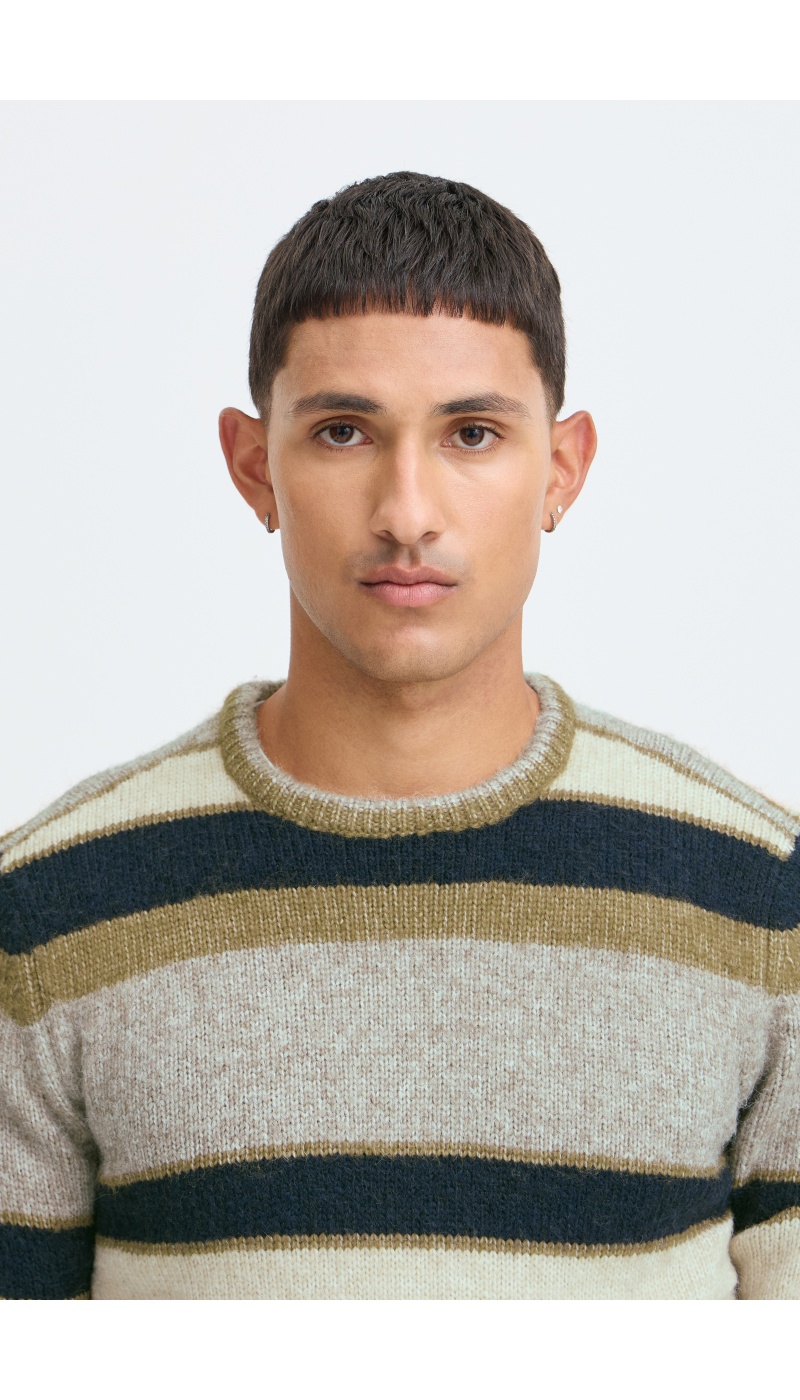Pull Rayures Marine Beige BHDANNIE BLEND - 4 | HAUTS