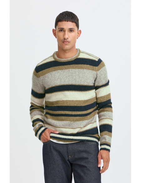 Pull Rayures Marine Beige BHDANNIE BLEND - 2 | HAUTS
