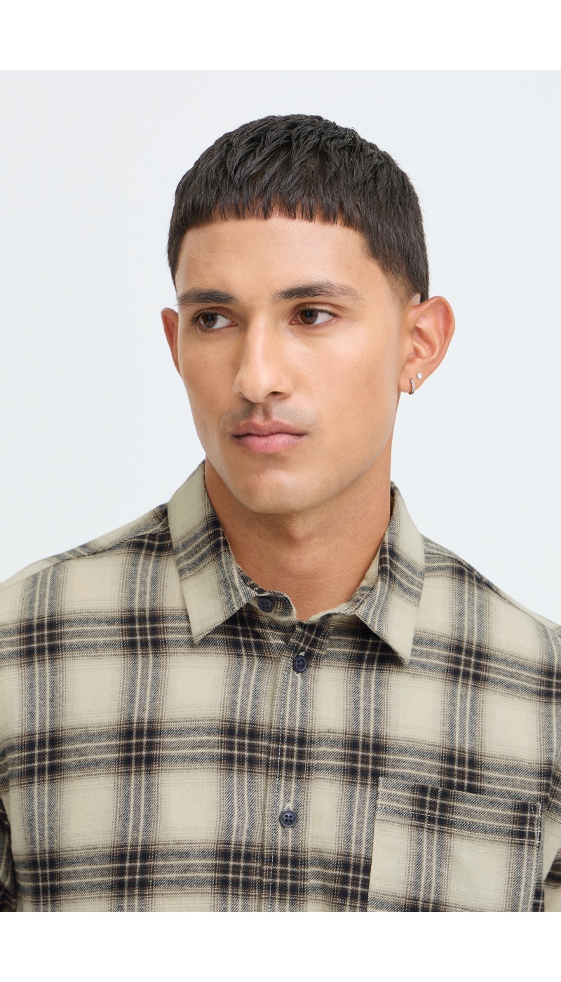 Chemise Carreaux Noire BHCLAUS BLEND - 4 | HAUTS