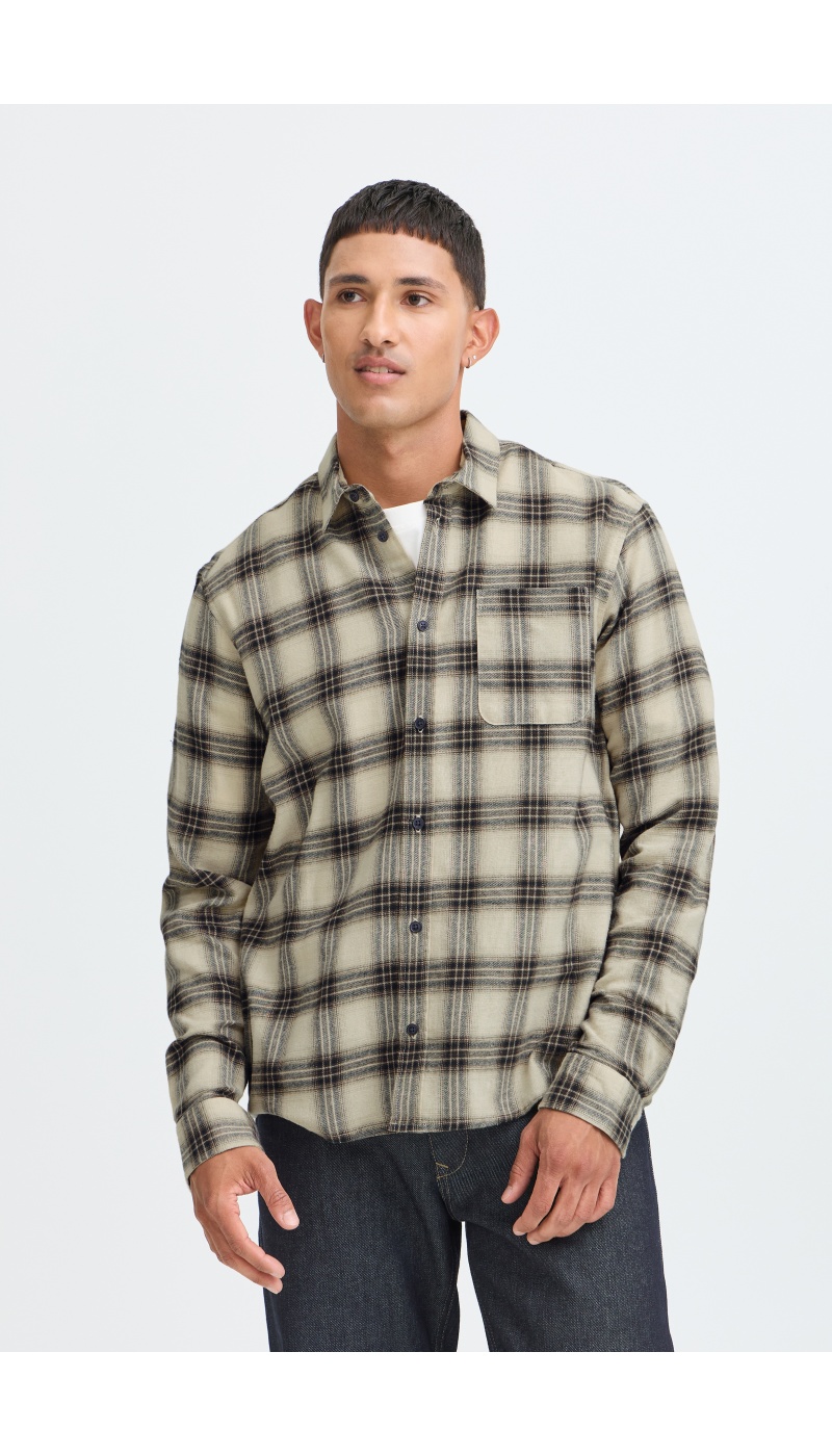 Chemise Carreaux Noire BHCLAUS BLEND - 2 | TOPS