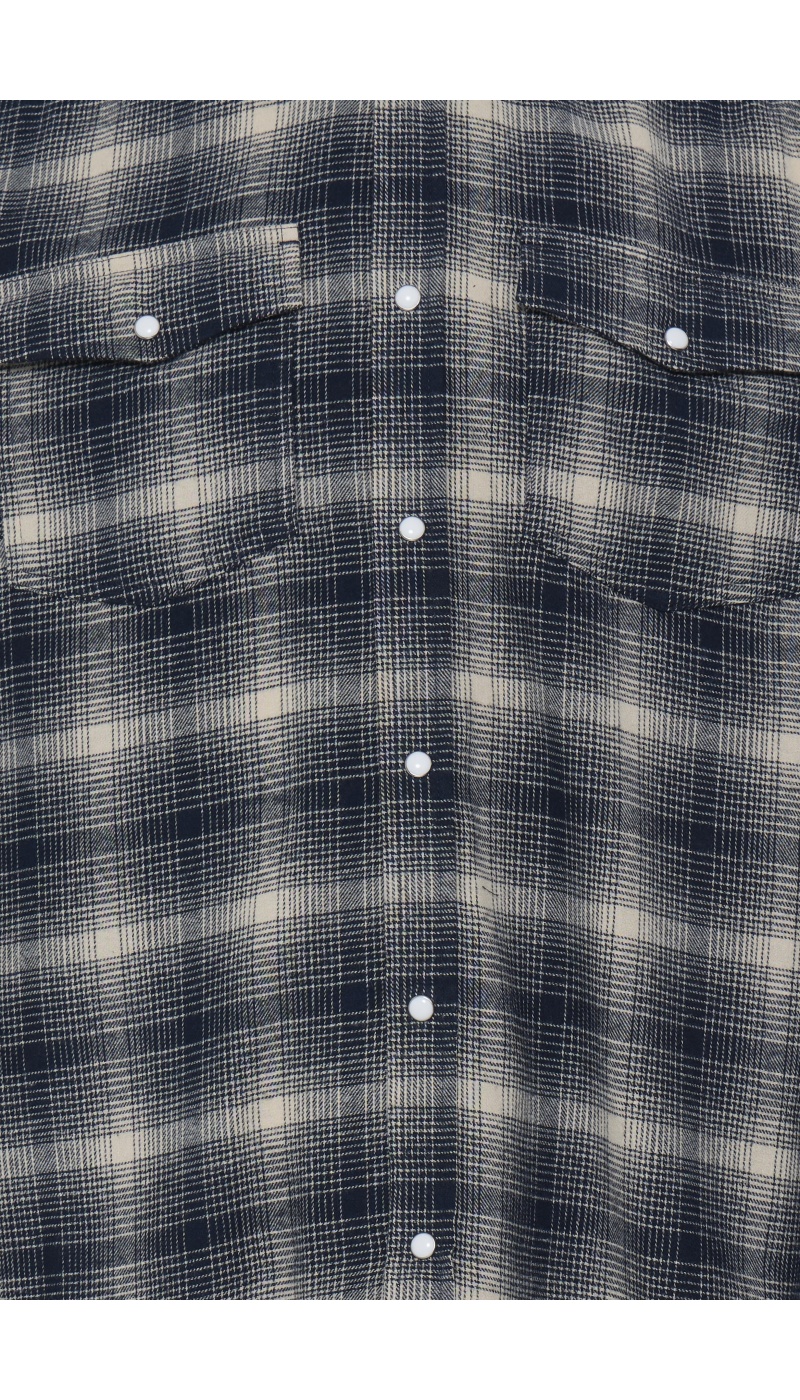 Chemise Carreaux Ecru Marine BHCLINT BLEND - 5 | HAUTS