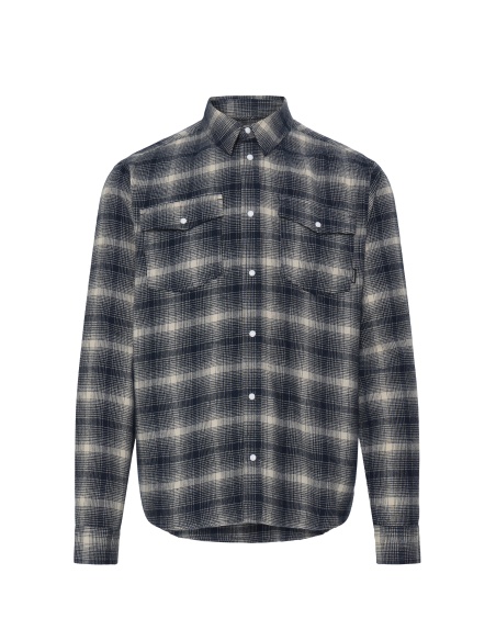 Chemise Carreaux Ecru Marine BHCLINT BLEND - 6 | TOPS