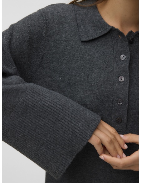 Robe Polo Dark Grey melange AWDIANNA Vero Moda - 3 | FEMMES