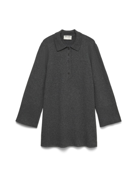 Robe Polo Dark Grey melange AWDIANNA Vero Moda - 4 | MULHERES