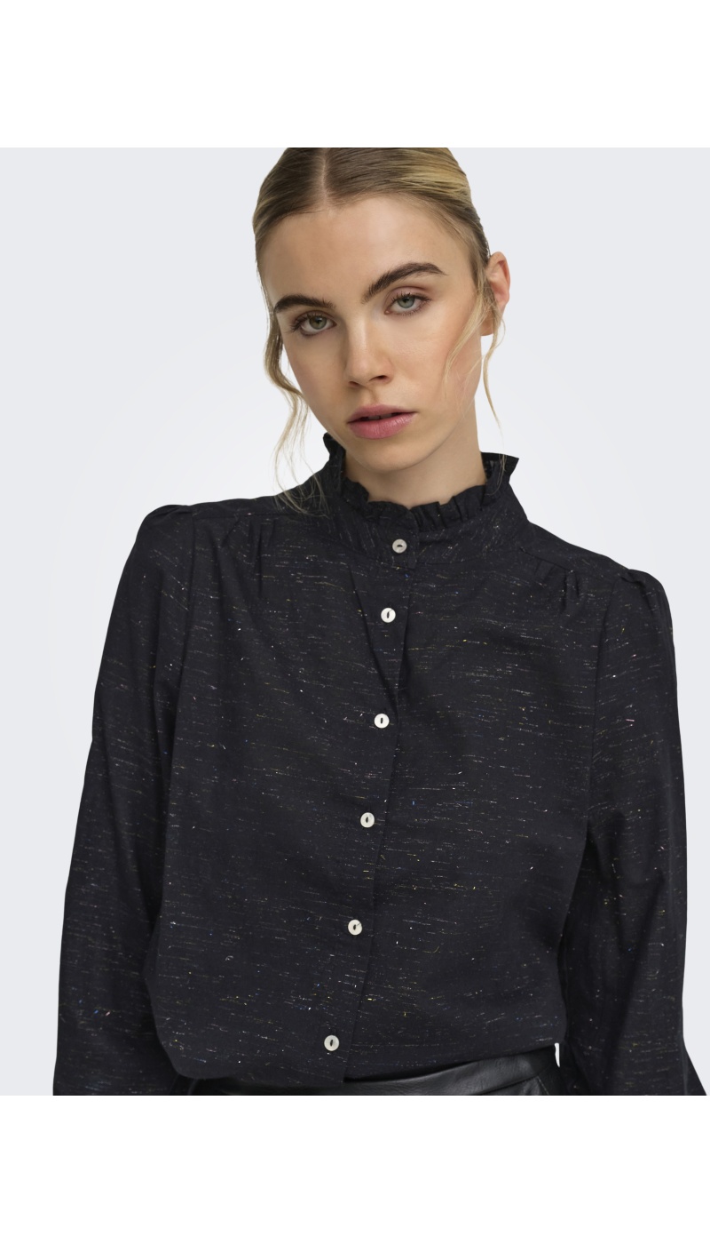 Chemise Glitter Black ONLAMIRA ONLY - 5 | TOPOS