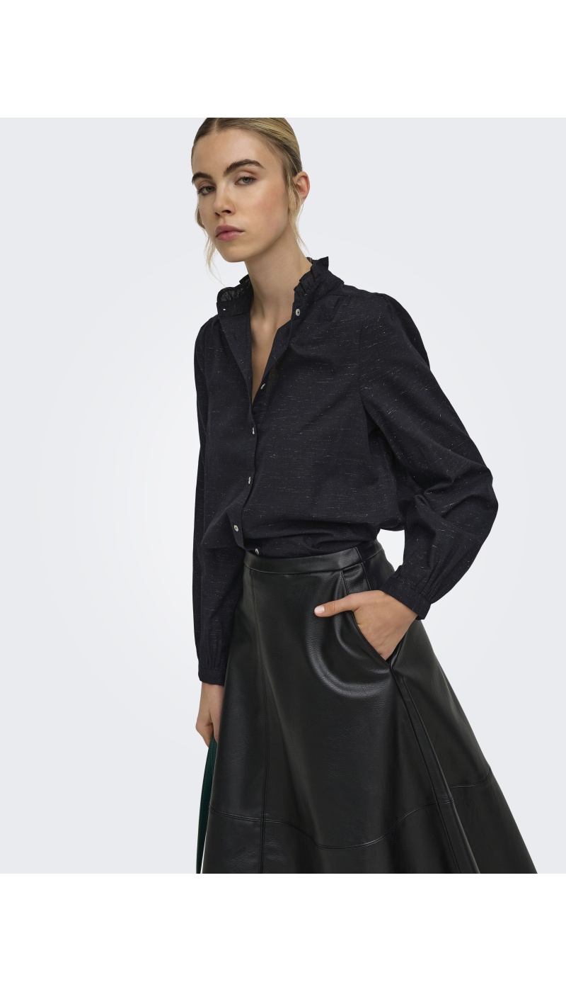 Chemise Glitter Black ONLAMIRA ONLY - 3 | HAUTS