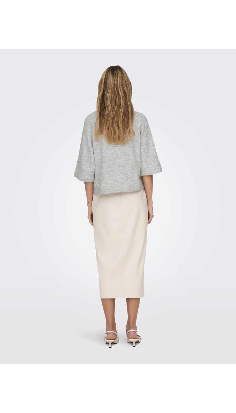 Pull Maille Light Grey Melange ONLSIMONI ONLY - 2 | HAUTS