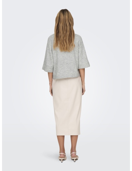 Pull Maille Light Grey Melange ONLSIMONI ONLY - 2 | TOPOS
