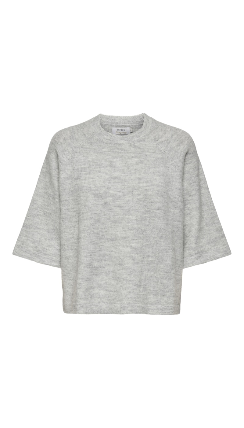 Pull Maille Light Grey Melange ONLSIMONI ONLY - 6 | HAUTS